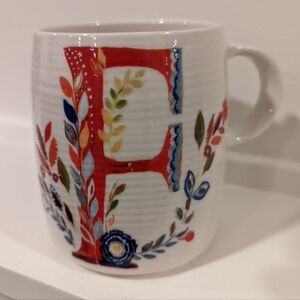 Colorful Monogrammed Mug with Letter F